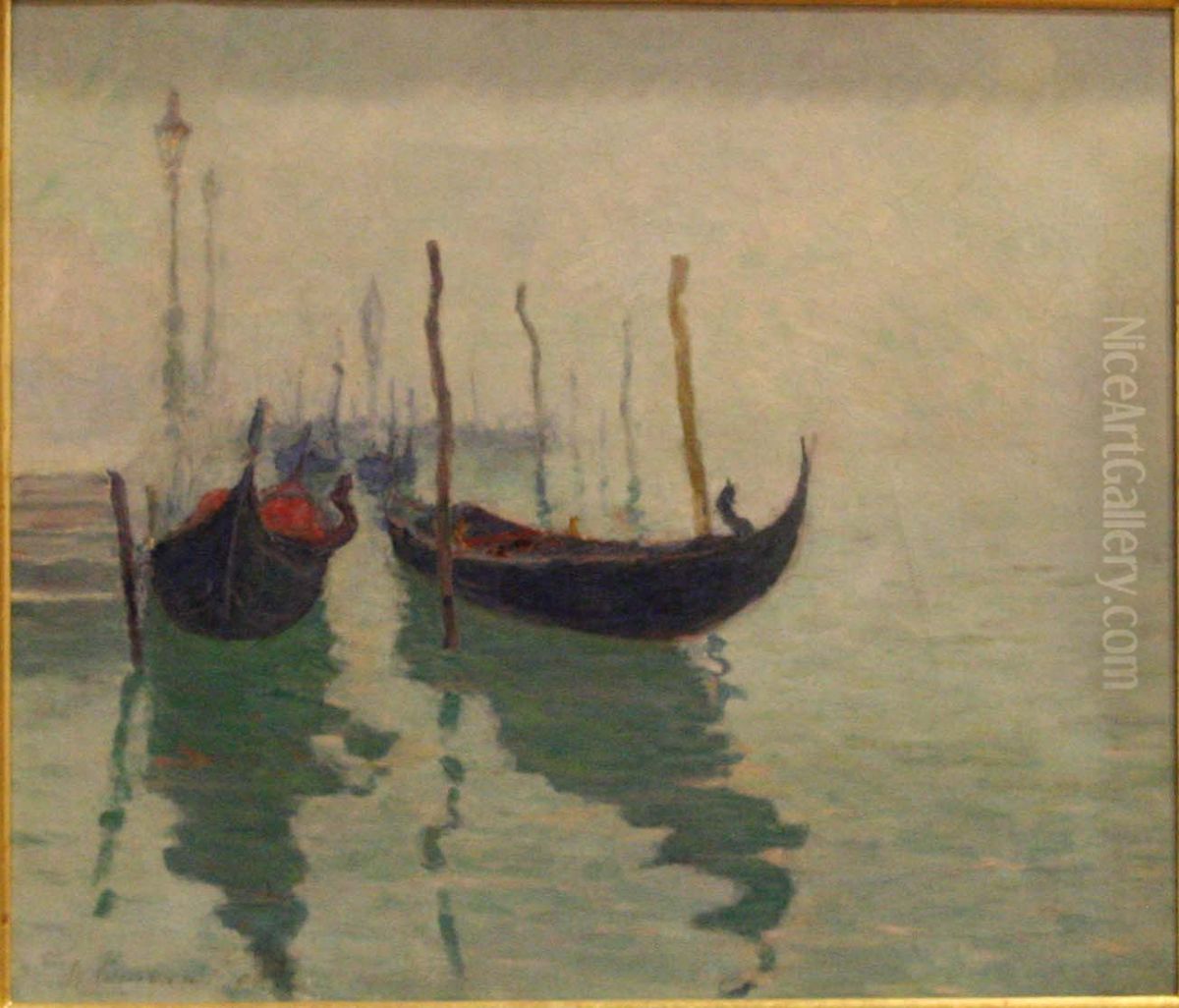 Gondoles a Venise Oil Painting by musee Gassendi