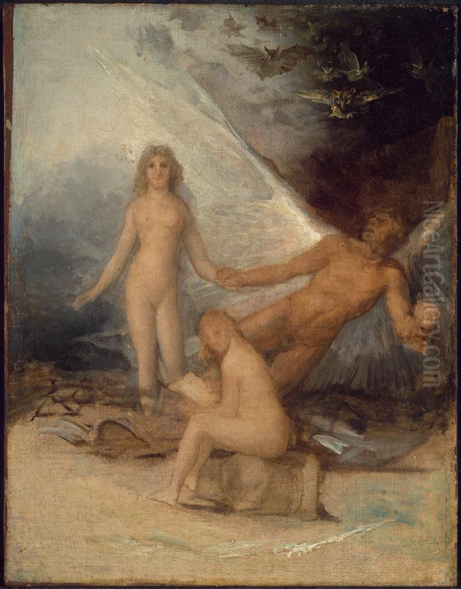 Time, Truth and History Oil Painting by Francisco Goya Fuendetodos