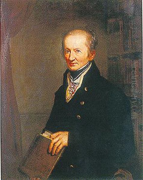 Portrait ofJohann Gottfried Jakob Hermann(1772-1848) Oil Painting by Carl Christian Vogel von Vogelstein