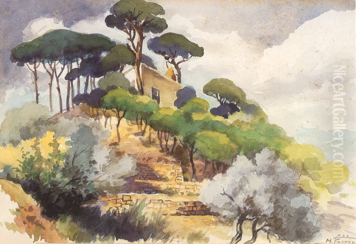 A Kraye. Oil Painting by Moustafa Farroukh