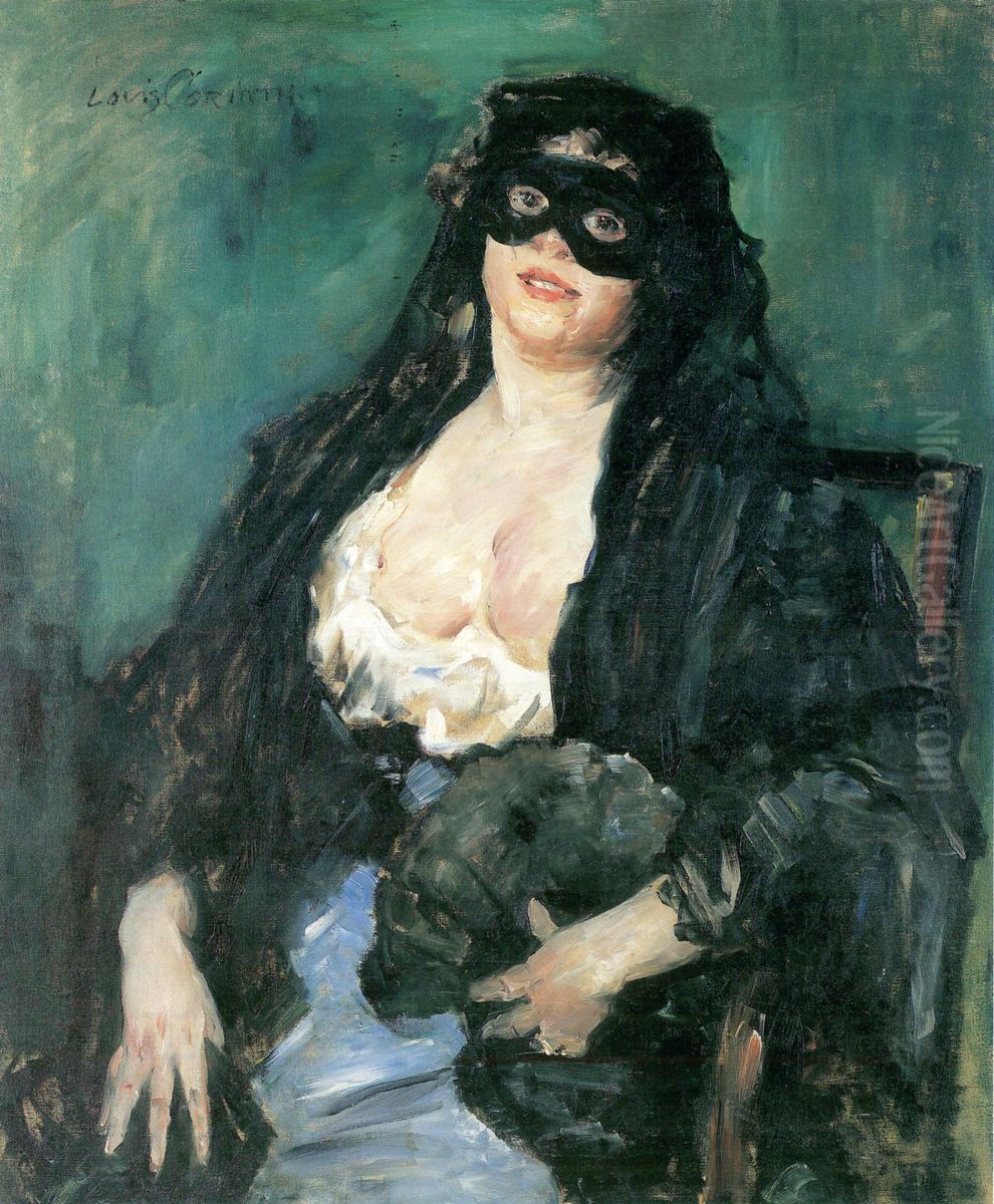 Die schwarze Maske Oil Painting by Lovis (Franz Heinrich Louis) Corinth