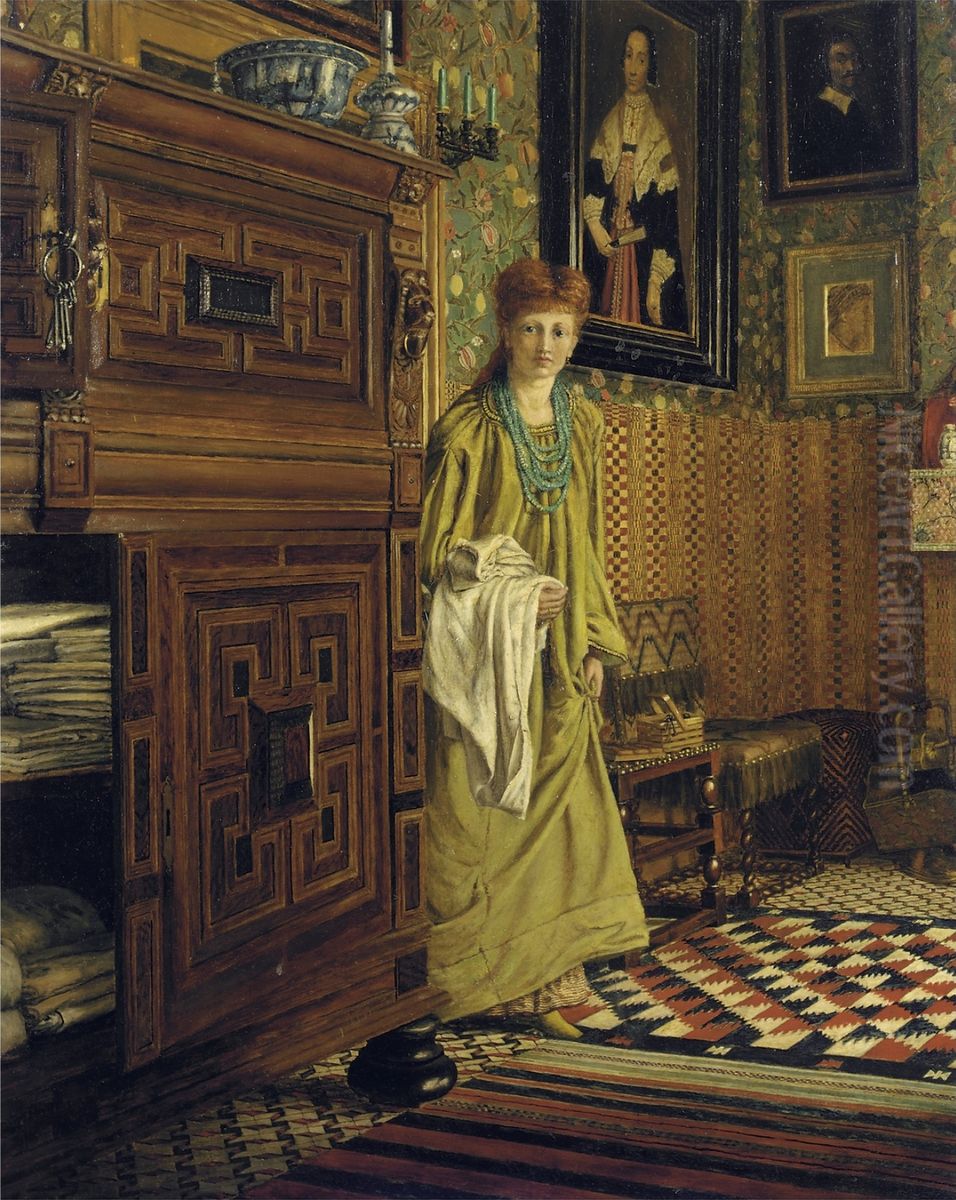 Portrait of Laura, Lady Alma-Tadema, probably entering the Dutch Room at Townshend House, Regent's Park Oil Painting by Ellen, Lady Gosse