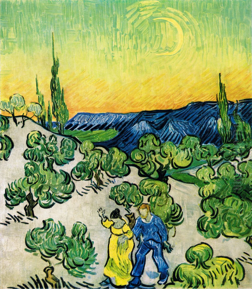 Passeio ao Crepusculo Oil Painting by Vincent Van Gogh