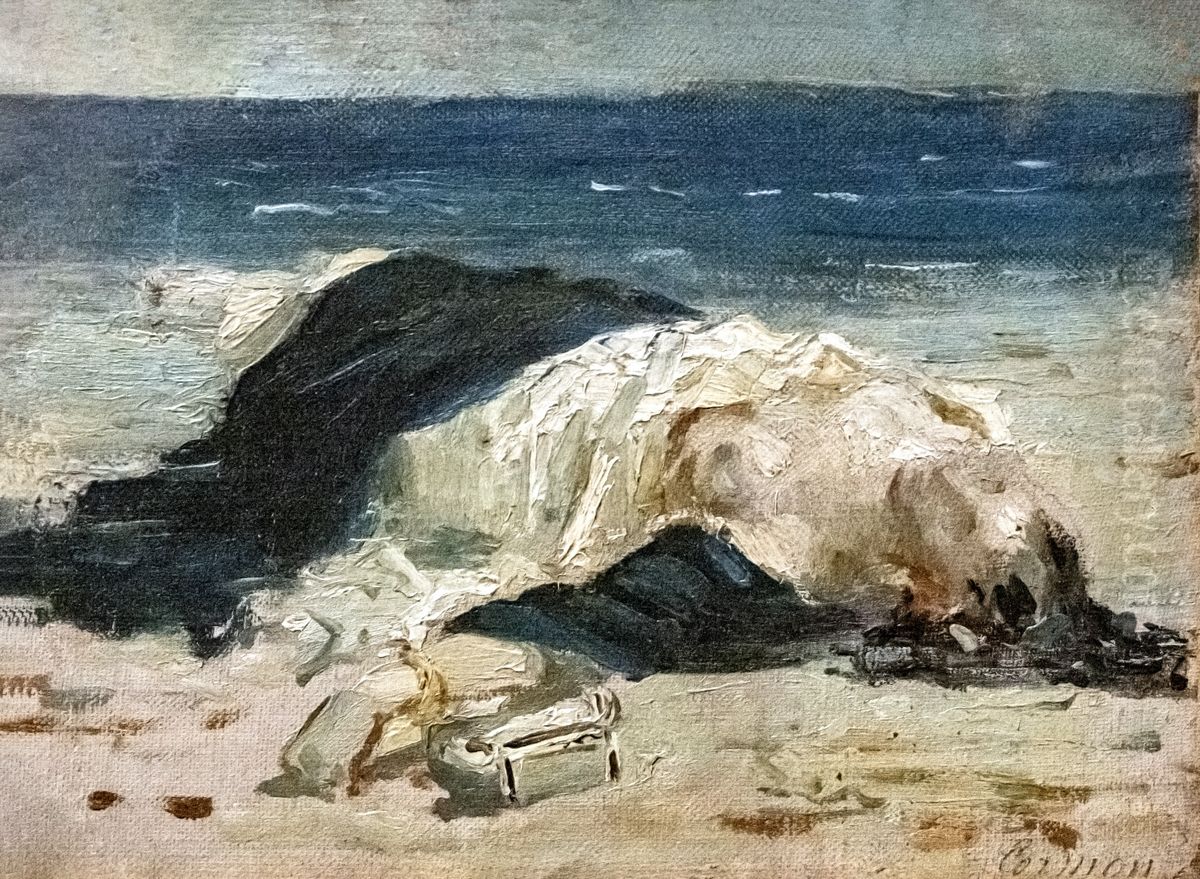 Woman on a beach Oil Painting by Fernand Cormon