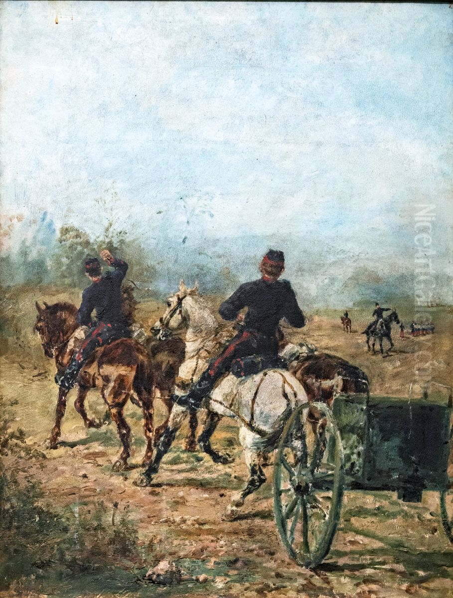 Le Bosc, artillery battery Oil Painting by Henri De Toulouse-Lautrec