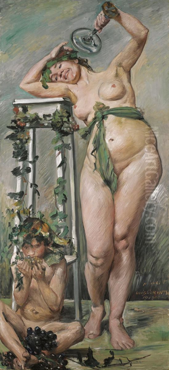Baccante Oil Painting by Lovis (Franz Heinrich Louis) Corinth