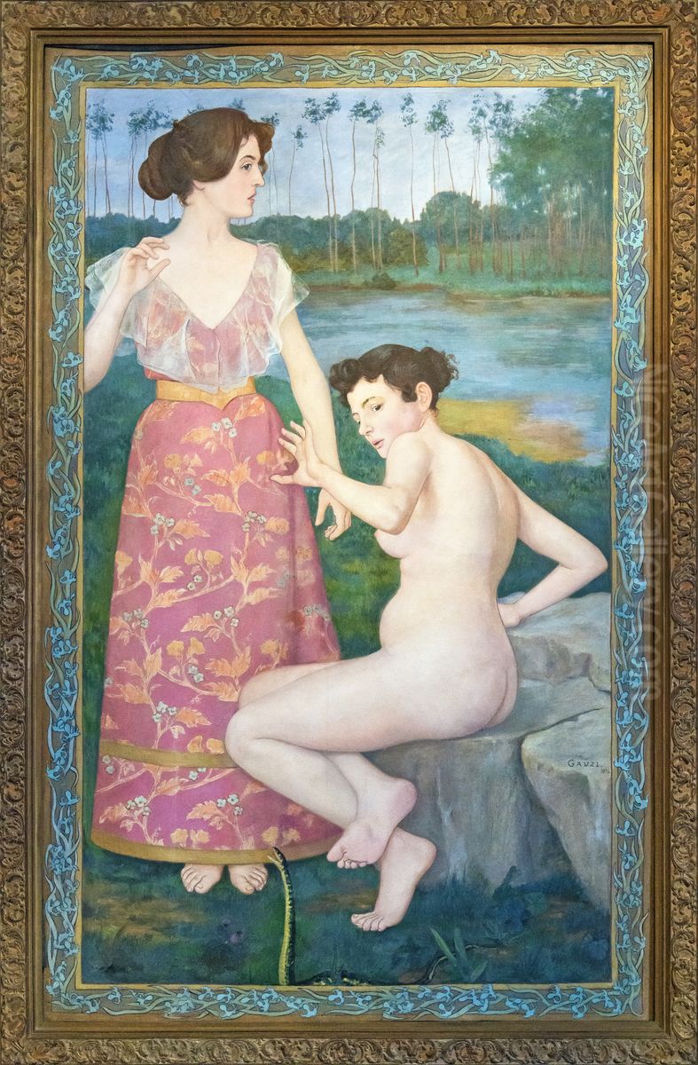 Scene mythologique Oil Painting by Francois Gauzi