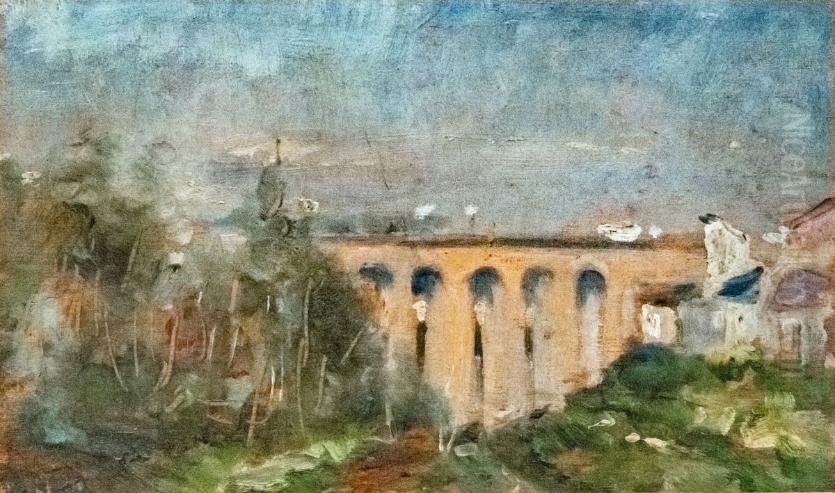 Le viaduc du Castelviel a Albi Oil Painting by Henri De Toulouse-Lautrec
