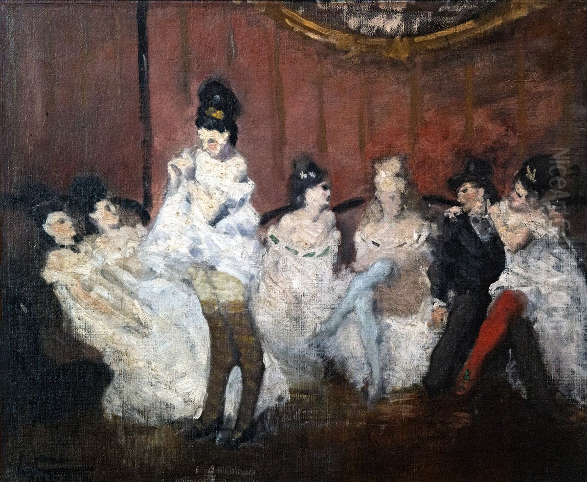 Le salon Oil Painting by Jean-Louis Forain