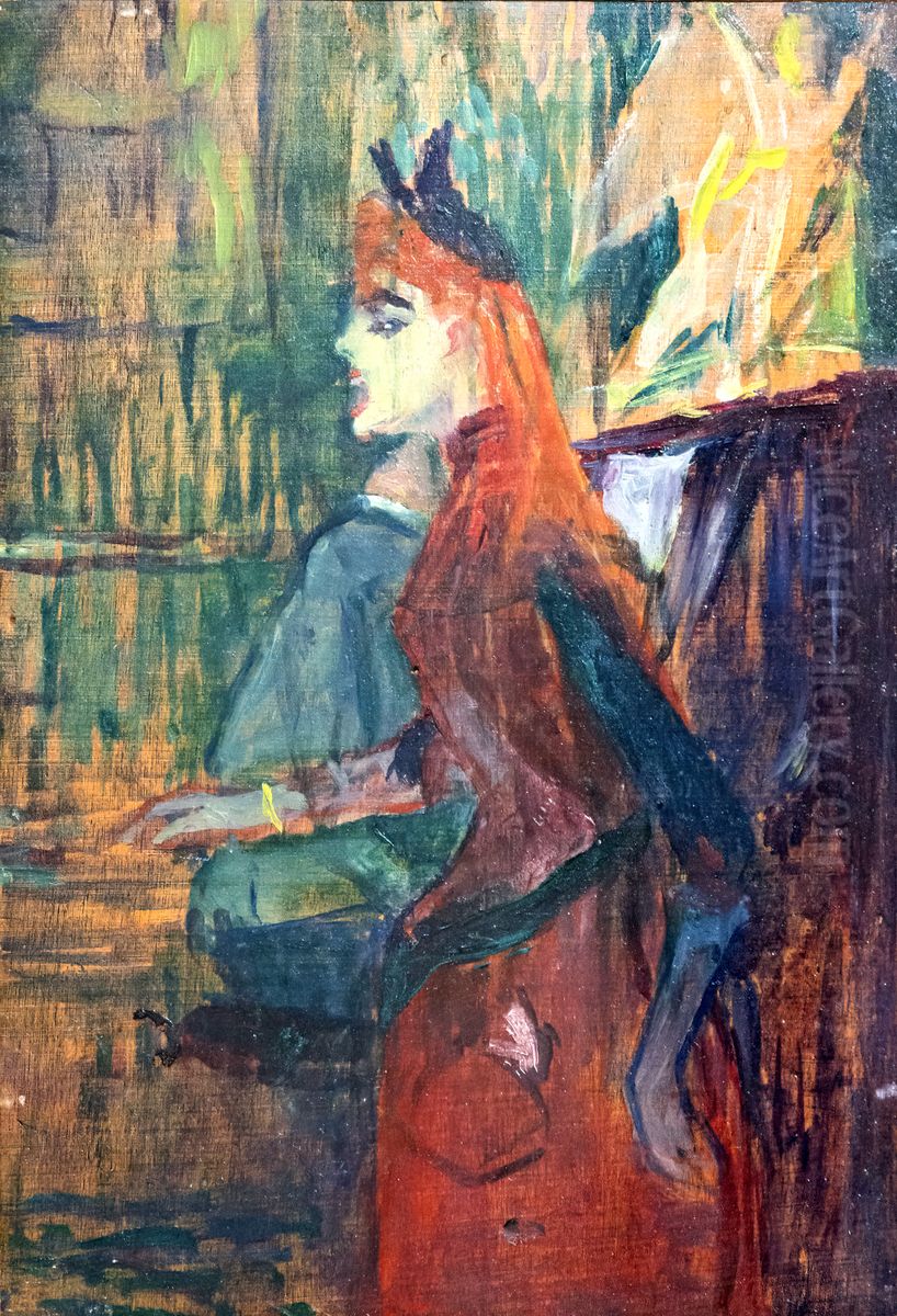 The singing lesson Oil Painting by Henri De Toulouse-Lautrec