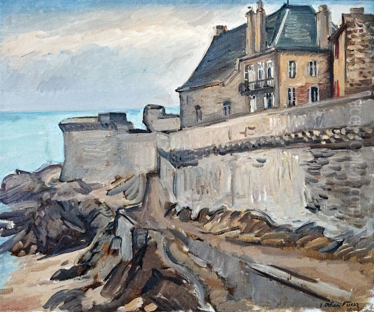 Les remparts de Saint-Malo Oil Painting by Othon Friesz
