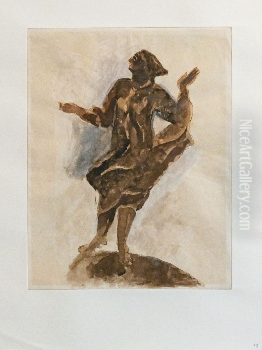 Woman walking Oil Painting by Antoine Bourdelle