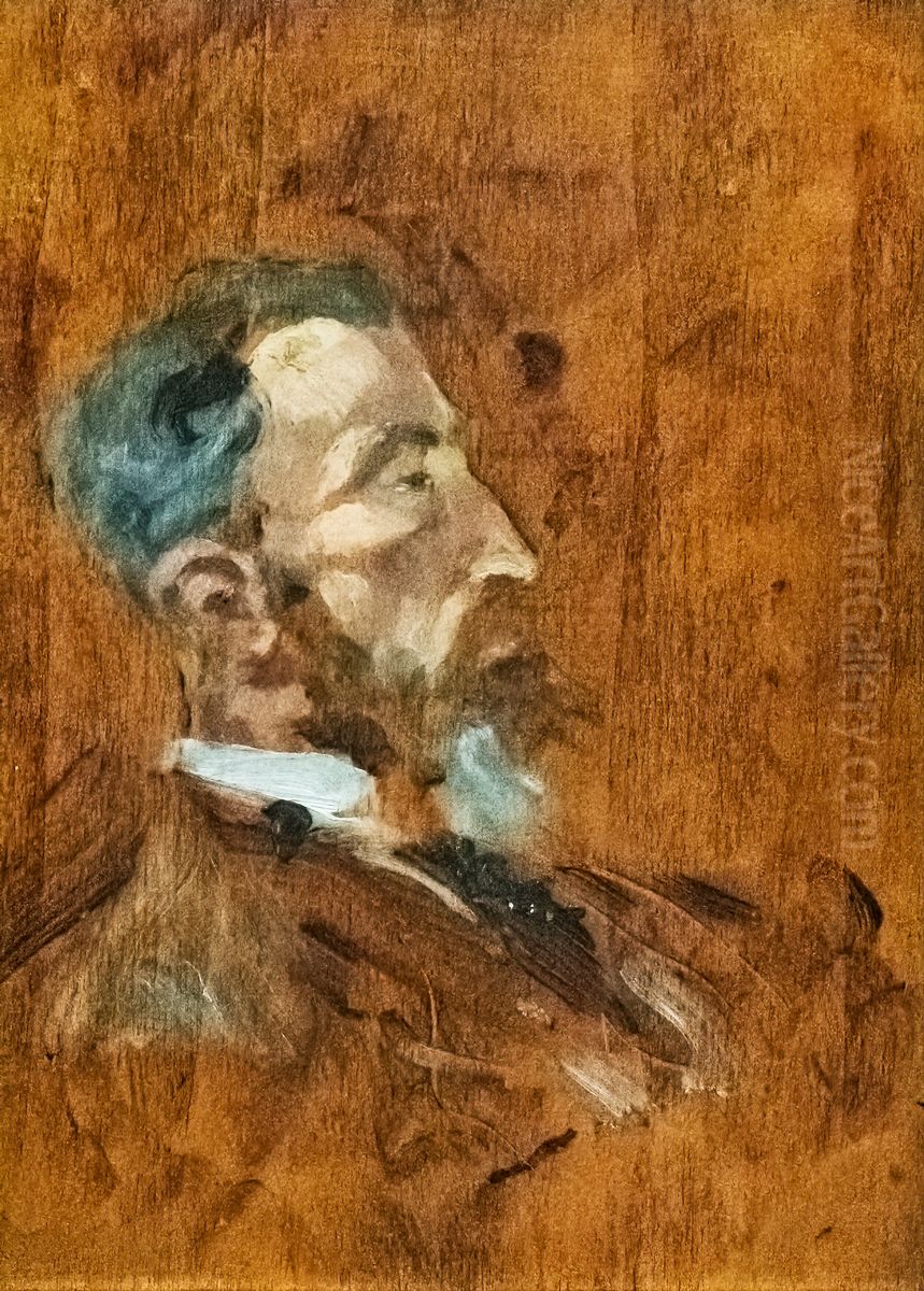 Etude d'homme Oil Painting by Henri De Toulouse-Lautrec