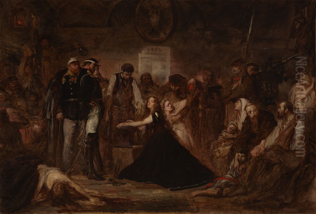 Polonia 1863 (Poland Enchained) Oil Painting by Jan Matejko