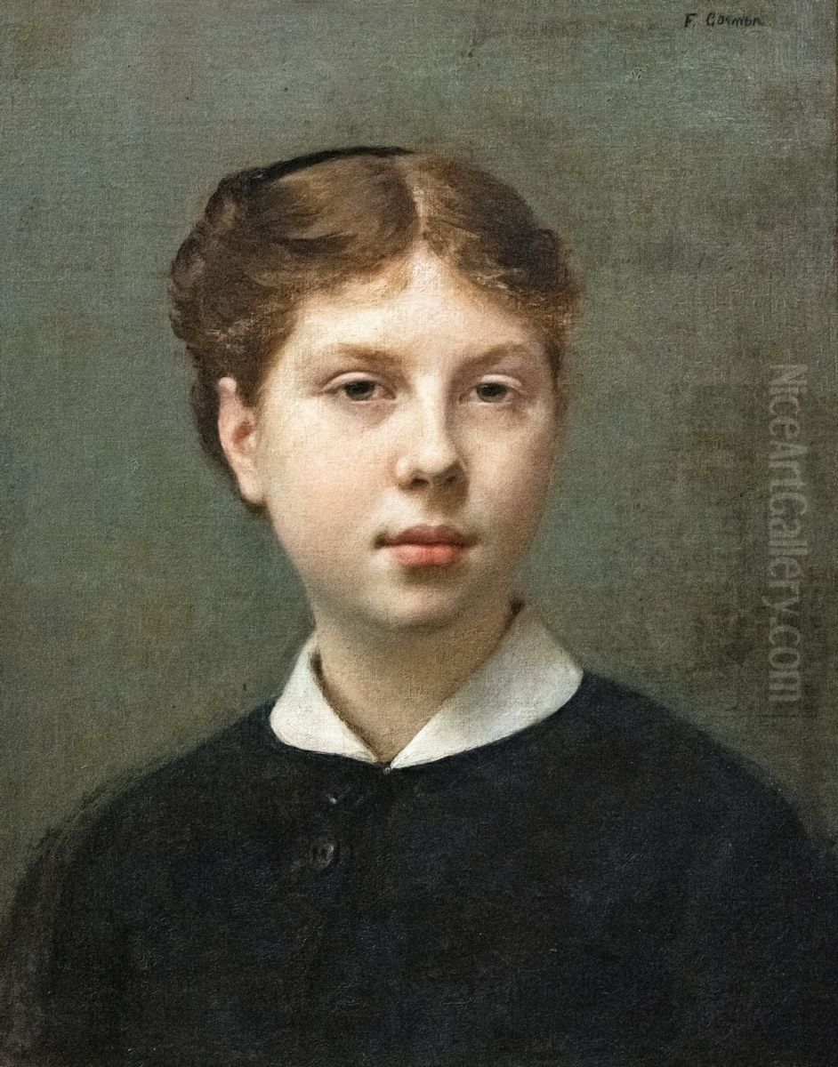 Portrait de Mademoiselle Rochefort de Woogt Oil Painting by Fernand Cormon