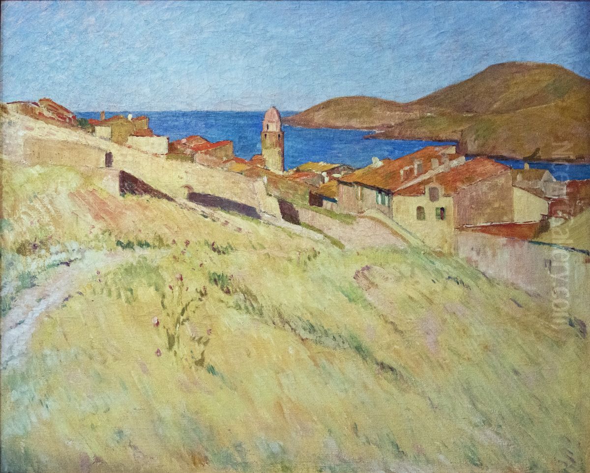 Collioure landscape Oil Painting by George-Daniel de Monfreid