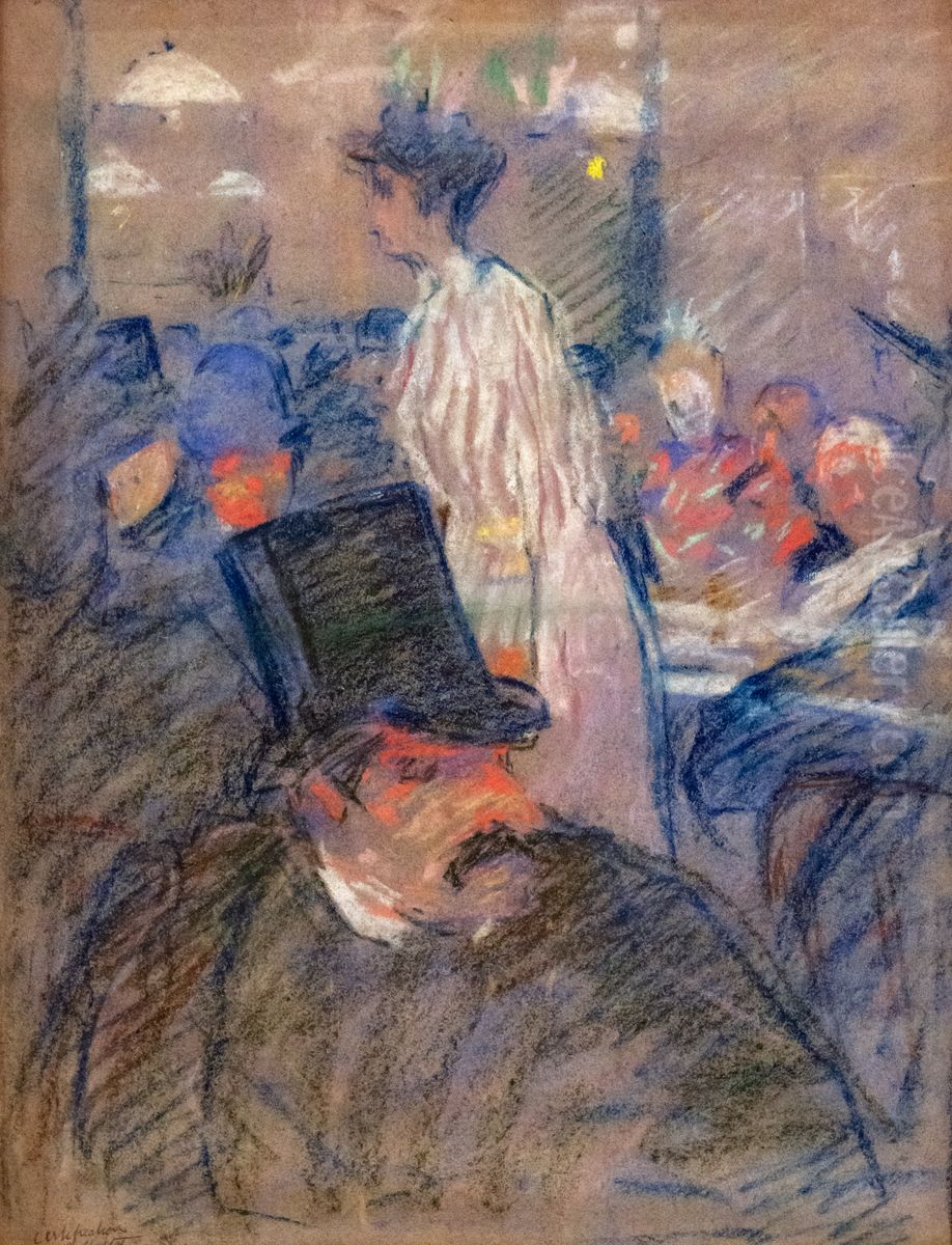 Au Cafe Oil Painting by Louis Valtat