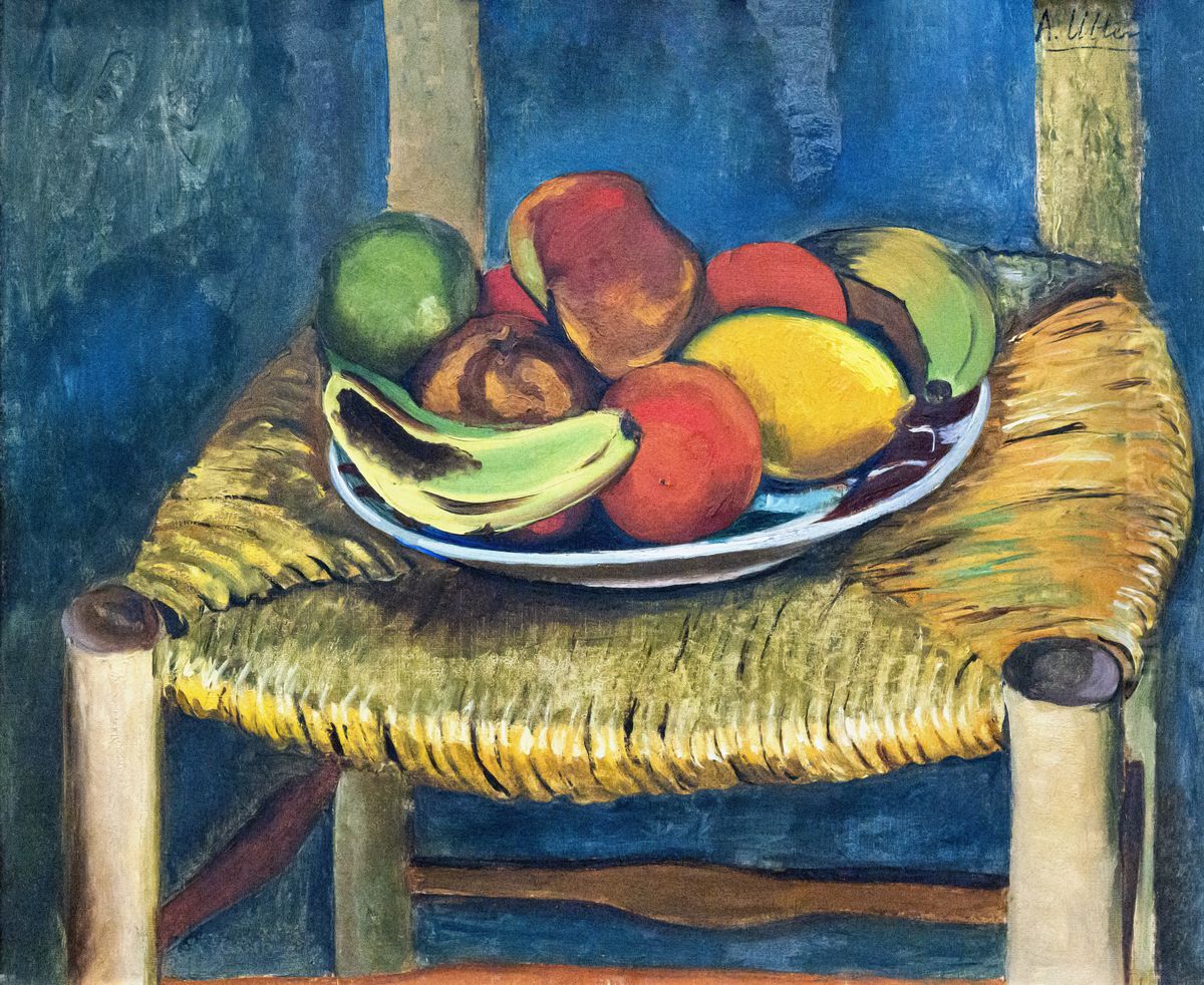 Nature morte au tabouret Oil Painting by Andre Utter