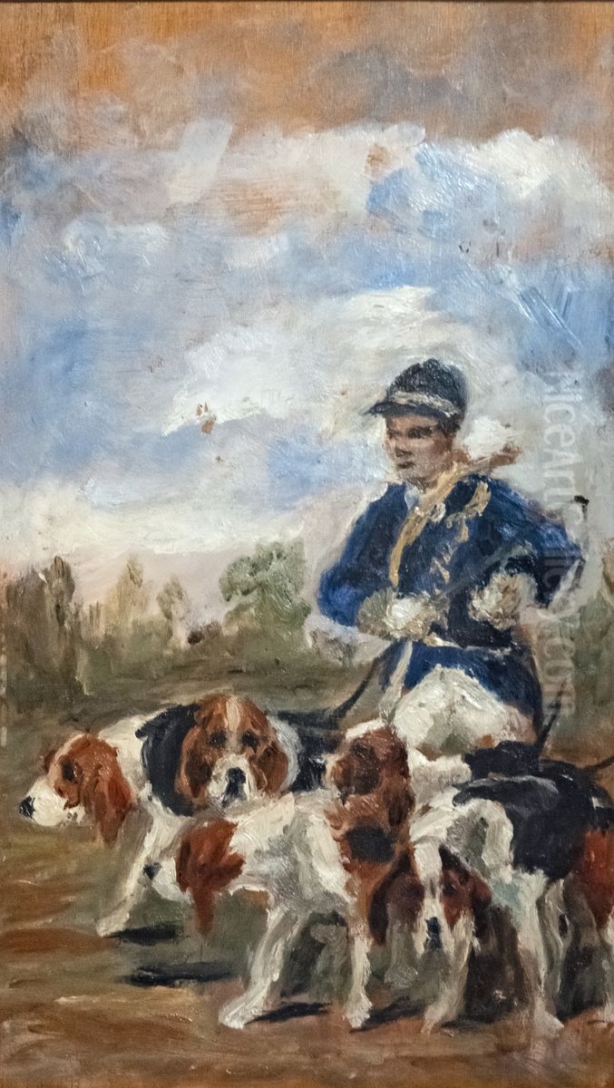 Huntsman Oil Painting by Henri De Toulouse-Lautrec