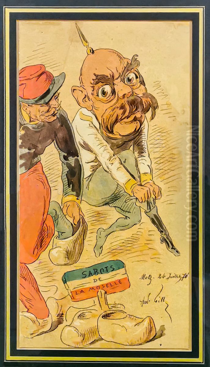 Moselle Clog Oil Painting by Andre Gill