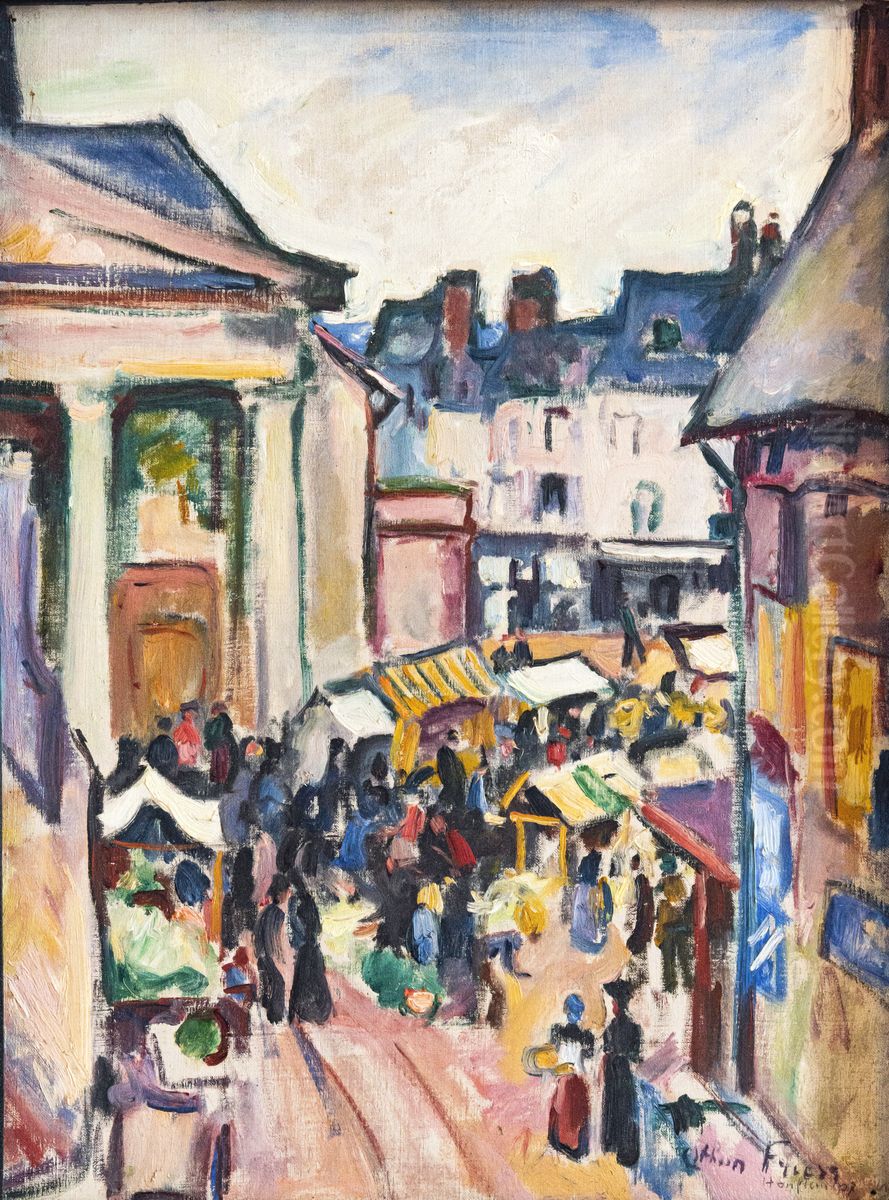 Sunday in Honfleur Oil Painting by Othon Friesz