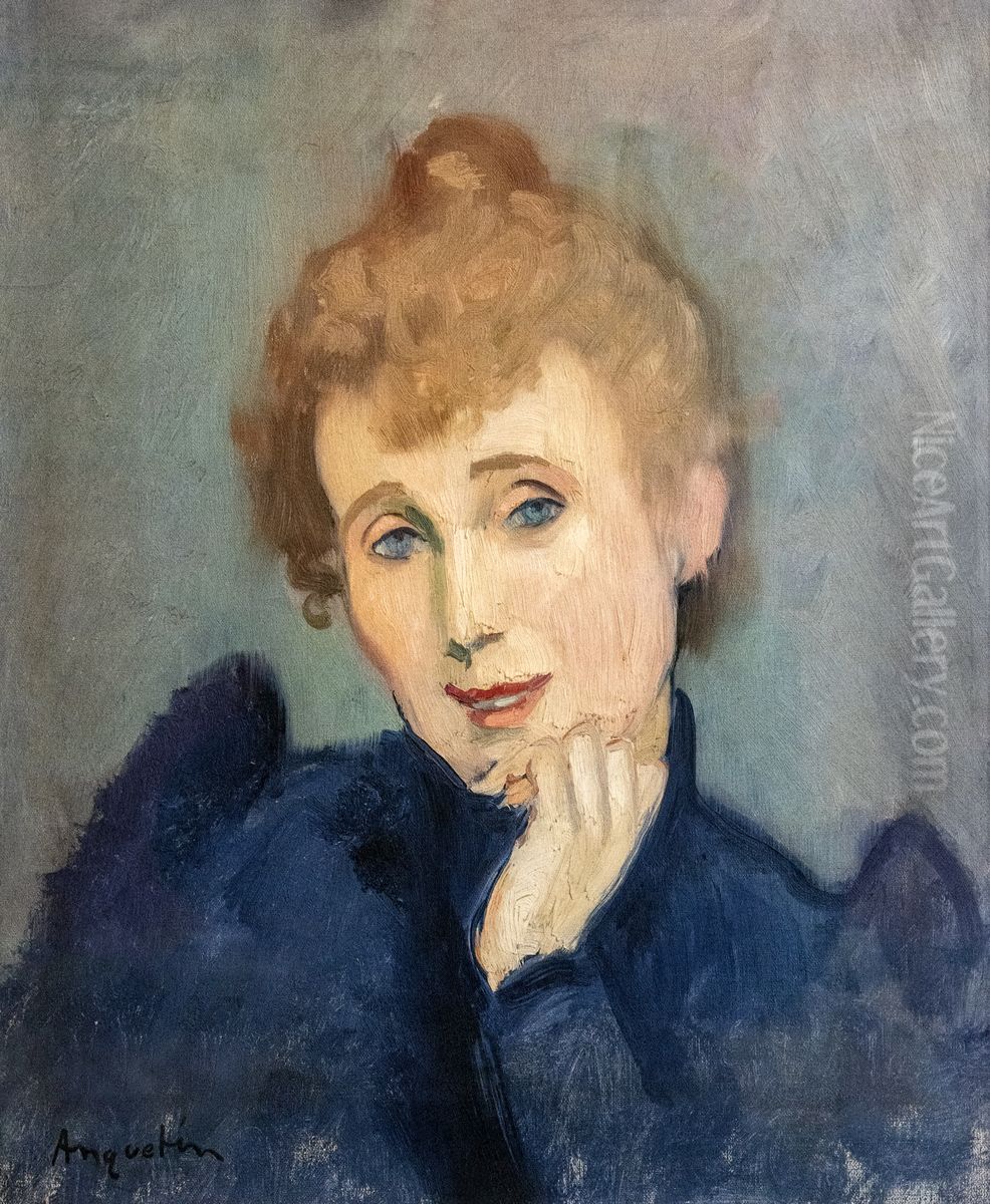 Portrait d'Yvette Guilbert Oil Painting by Louis Anquetin
