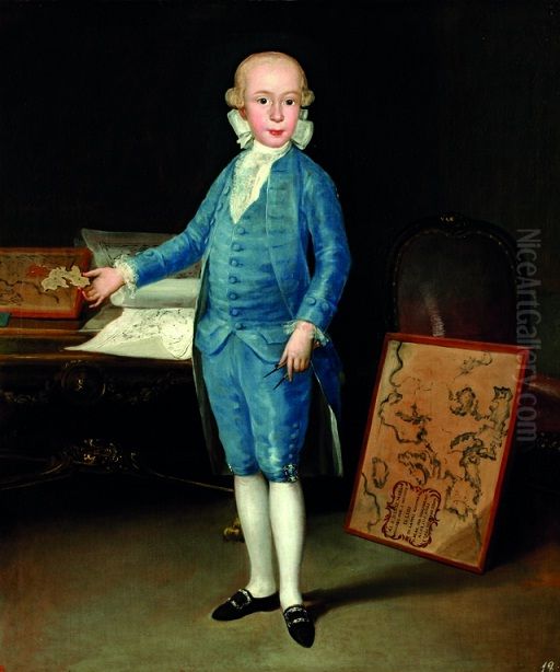 Luis Maria de Borbon y Vallabriga, nino Oil Painting by Francisco Goya Fuendetodos