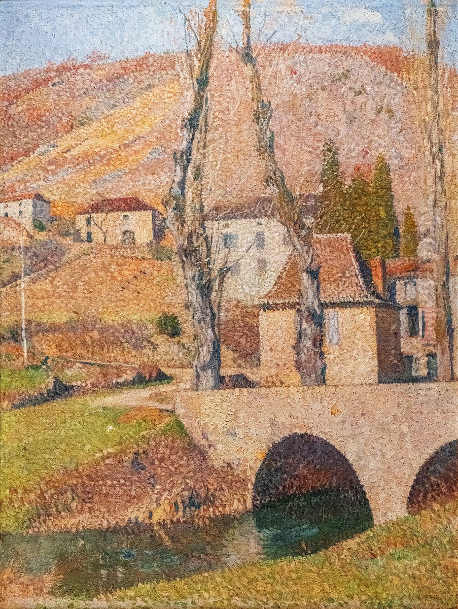 Le Pont de Labastide-du Vert Oil Painting by Henri-Jean Guillaume Martin