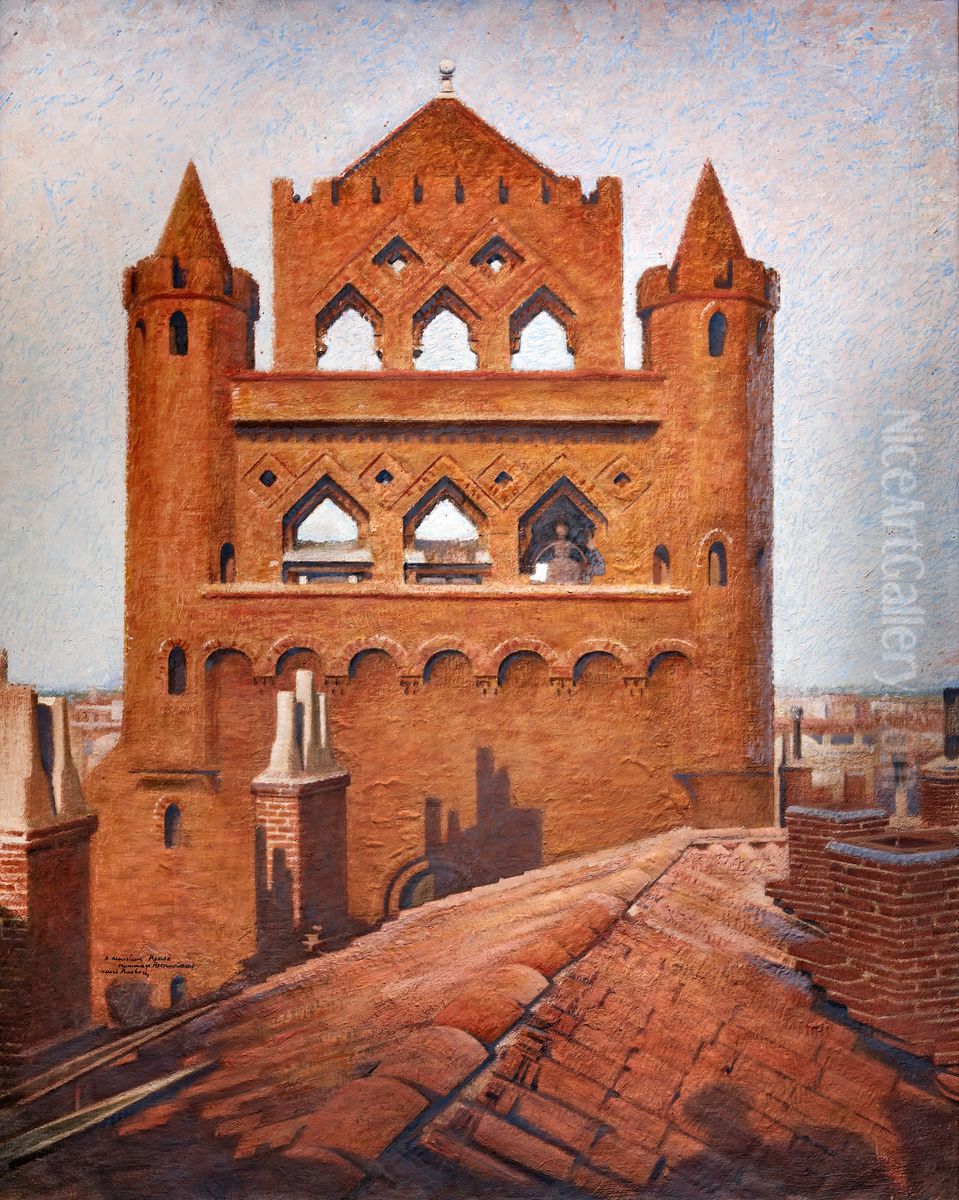 Clocher de l'Eglise du Taur (Toulouse) Oil Painting by Henri Rachou