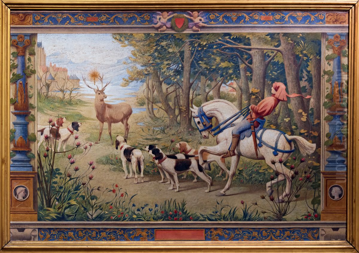 The Miracle of Saint Hubert Oil Painting by Henri Rachou