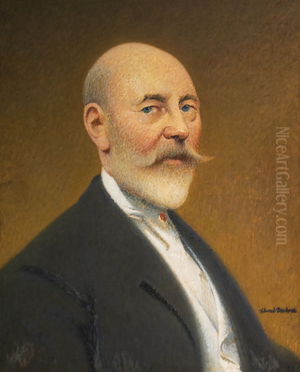 Portrait of Deputy Paul Gouzy Oil Painting by Henri Rachou