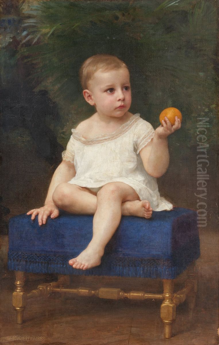Portrait of a Child of Madame Porter Oil Painting by William-Adolphe Bouguereau