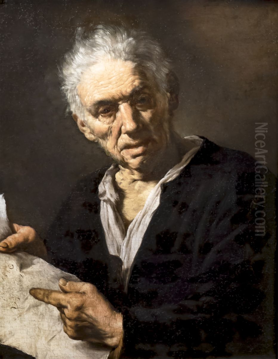 Philosopher of the cynical school Oil Painting by Francesco Fracanzano