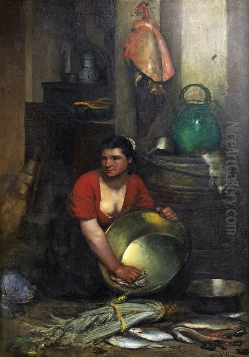 Cookfront Oil Painting by Antoine Vollon