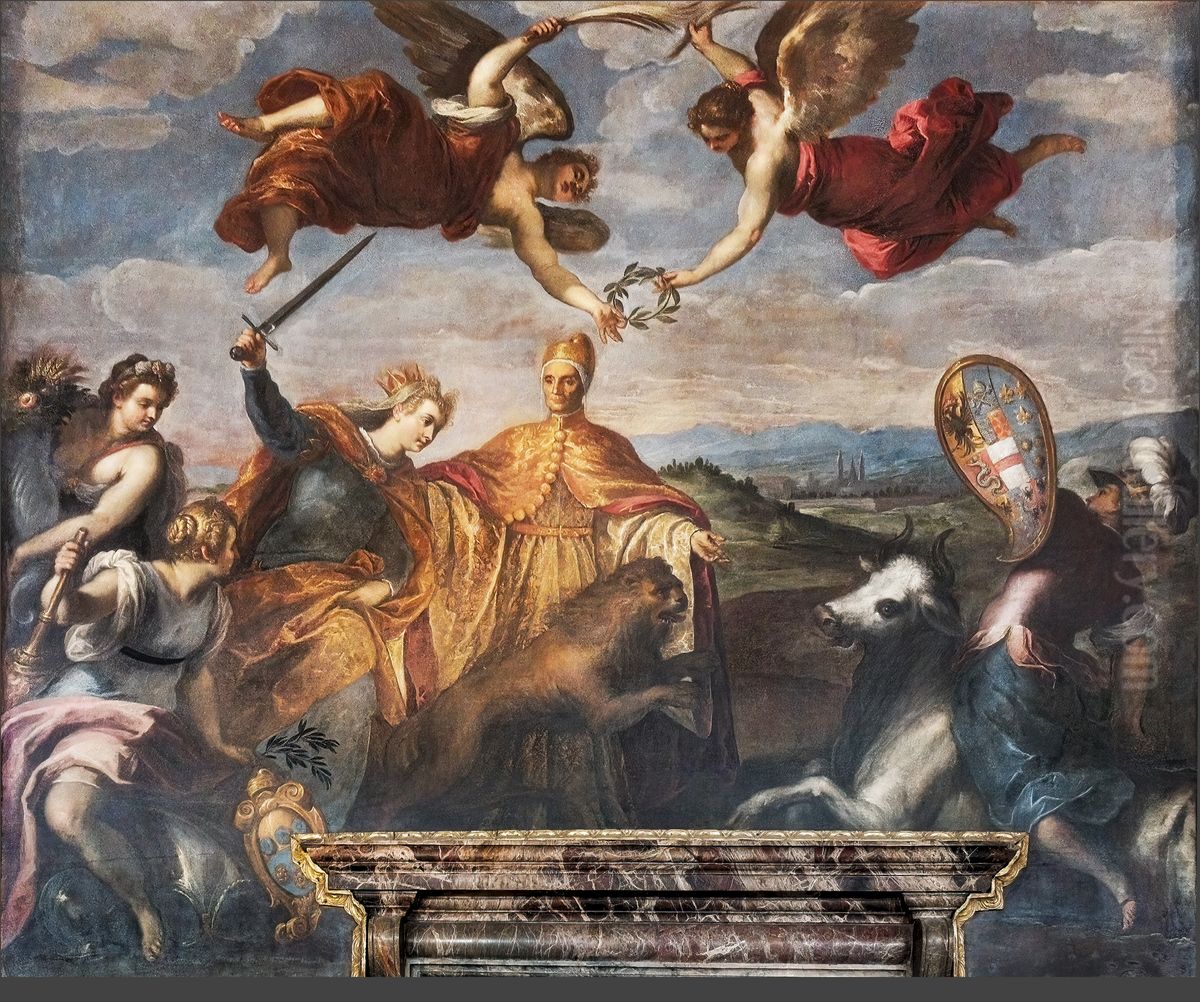 Allegory of the victory over the League of Cambrai Oil Painting by Palma il Giovane