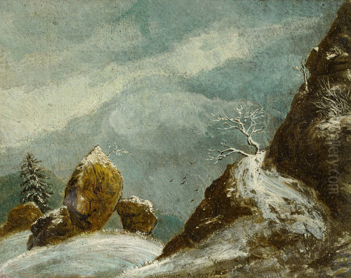 Winter landscape Oil Painting by Thomas Fearnley