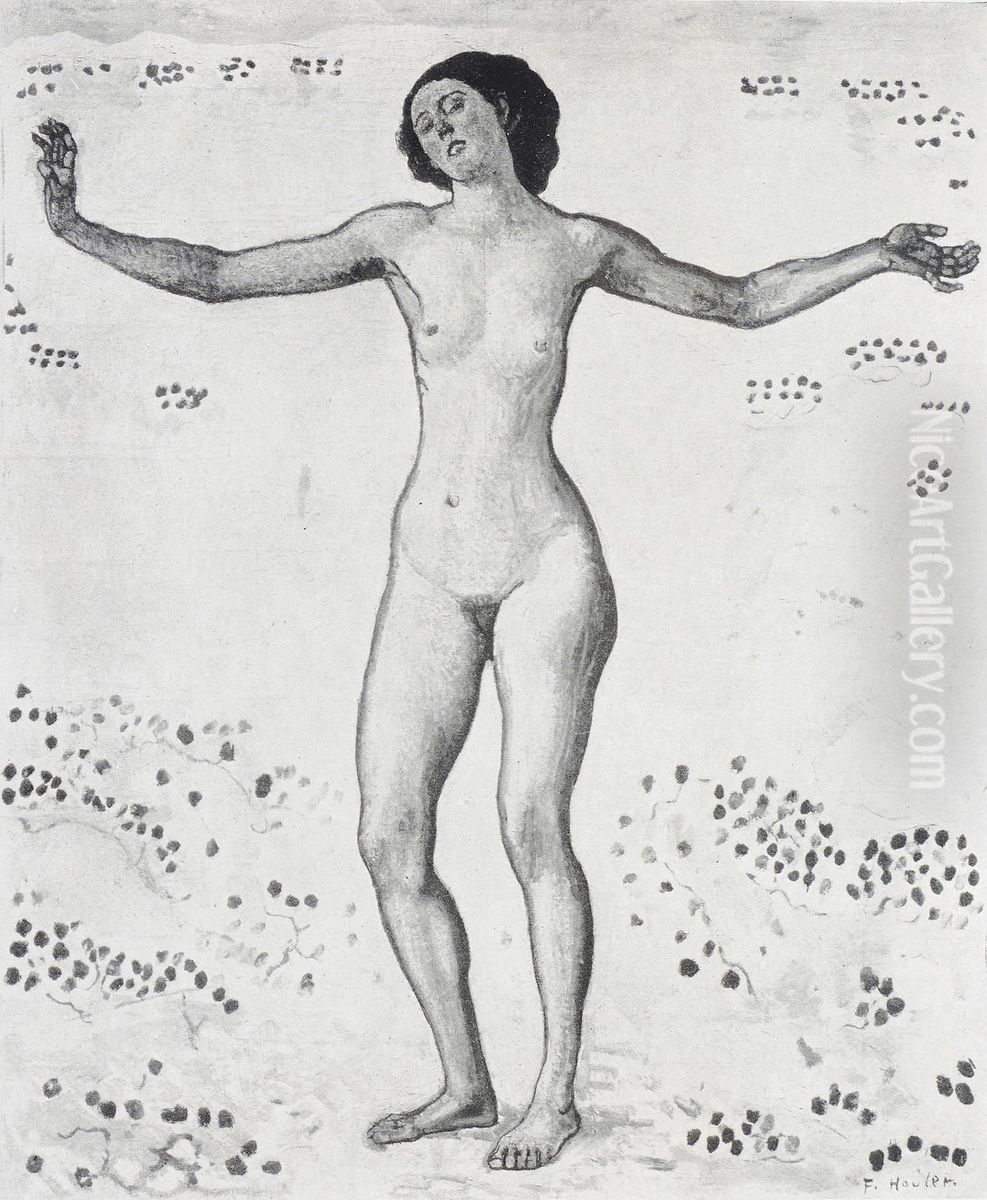 Tanzende weibliche Figur Oil Painting by Ferdinand Hodler