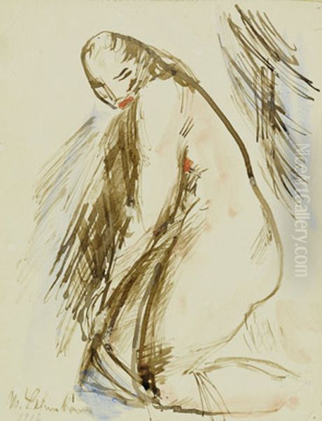 Susanna Oil Painting by Wilhelm Lehmbruck