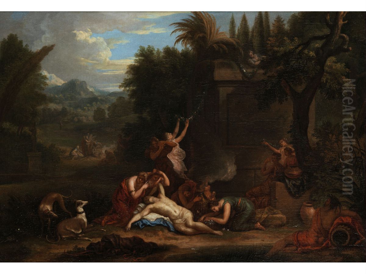 The shepherd Paris presents the golden apple to Aphrodite Oil Painting by Victor Honore Janssens