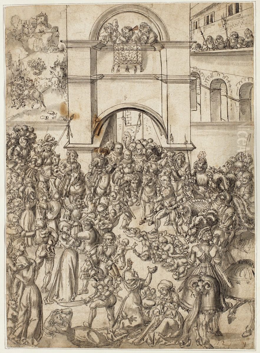 The Massacre of the Innocents Oil Painting by Lucas Cranach the Elder