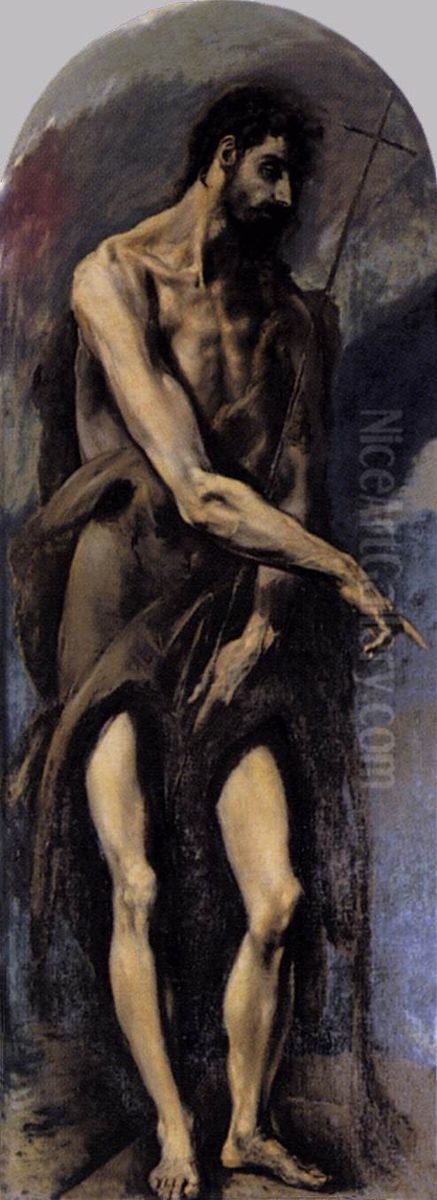 Saint John the Baptist Oil Painting by El Greco