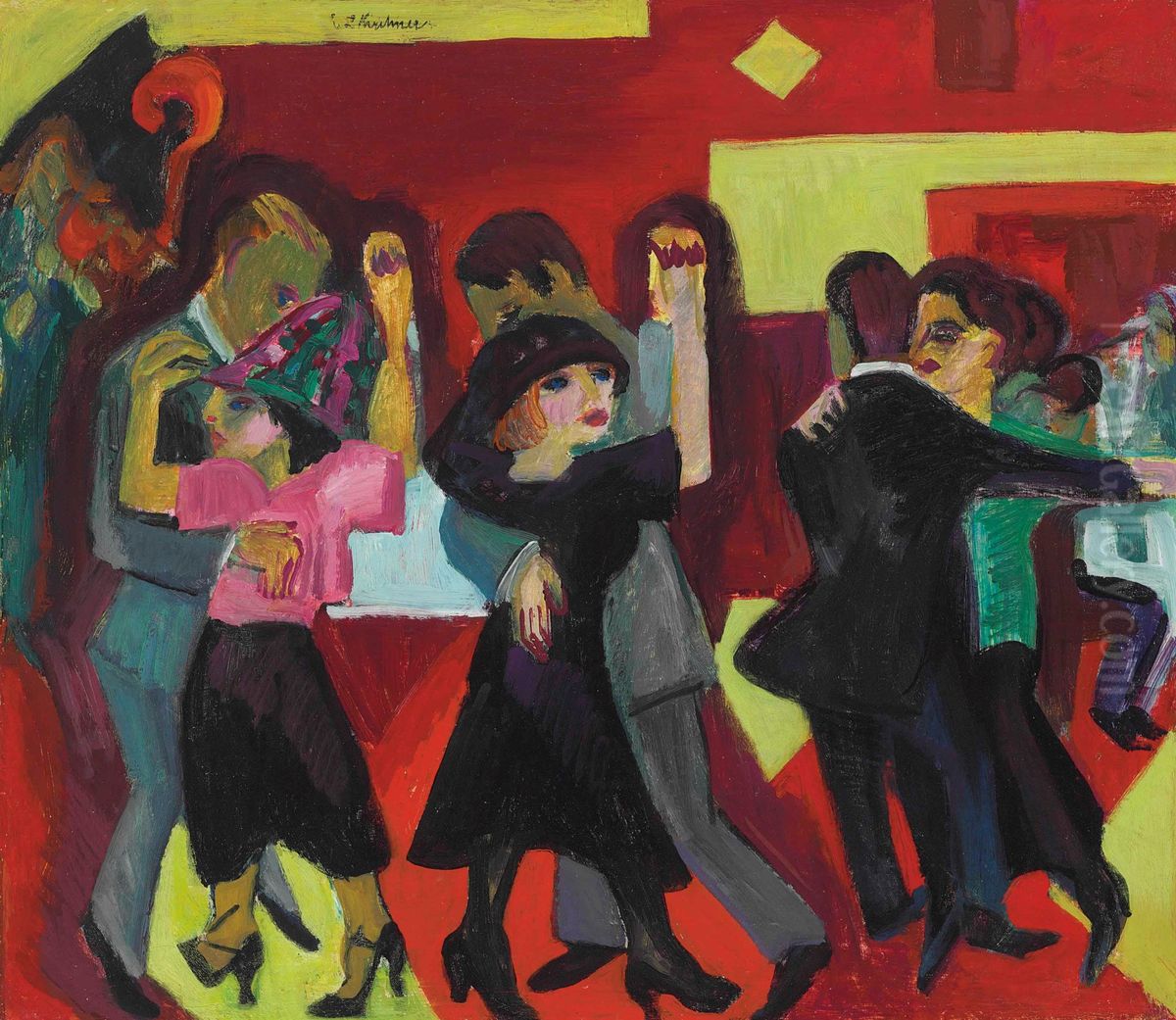 Tangotee Oil Painting by Ernst Ludwig Kirchner