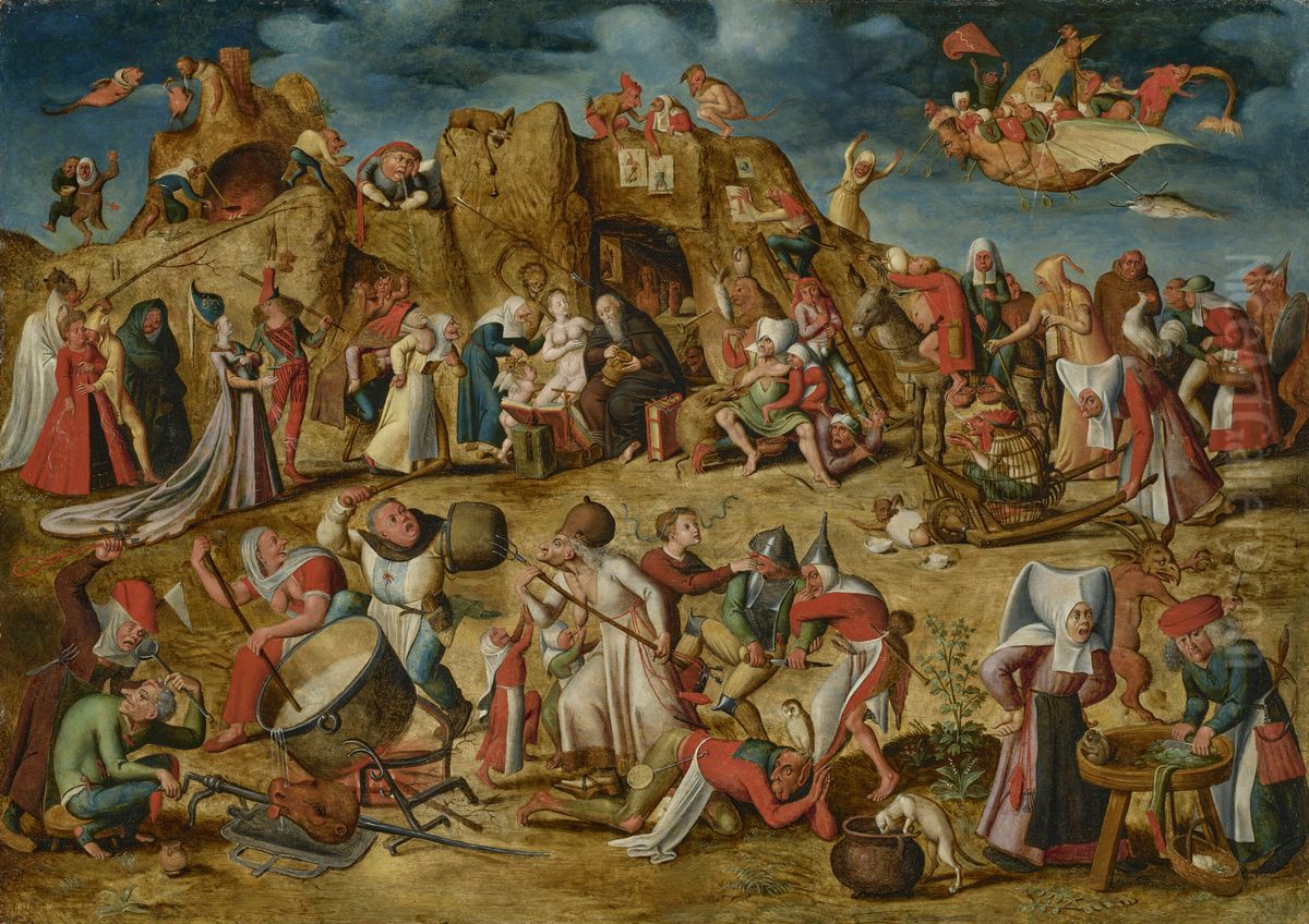 The temptation of Saint Anthony Oil Painting by Jan Verbeeck