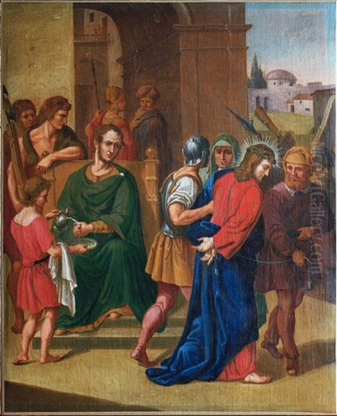 1. postaja krizevega pota Oil Painting by unknown