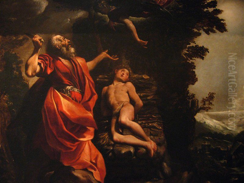Sacrificio di Isacco Oil Painting by Ludovico Carracci