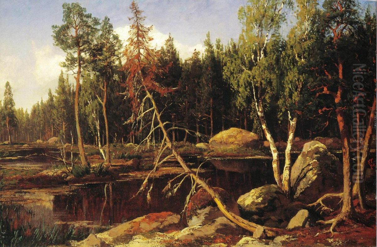 Metsansisusta Oil Painting by Fanny Churberg