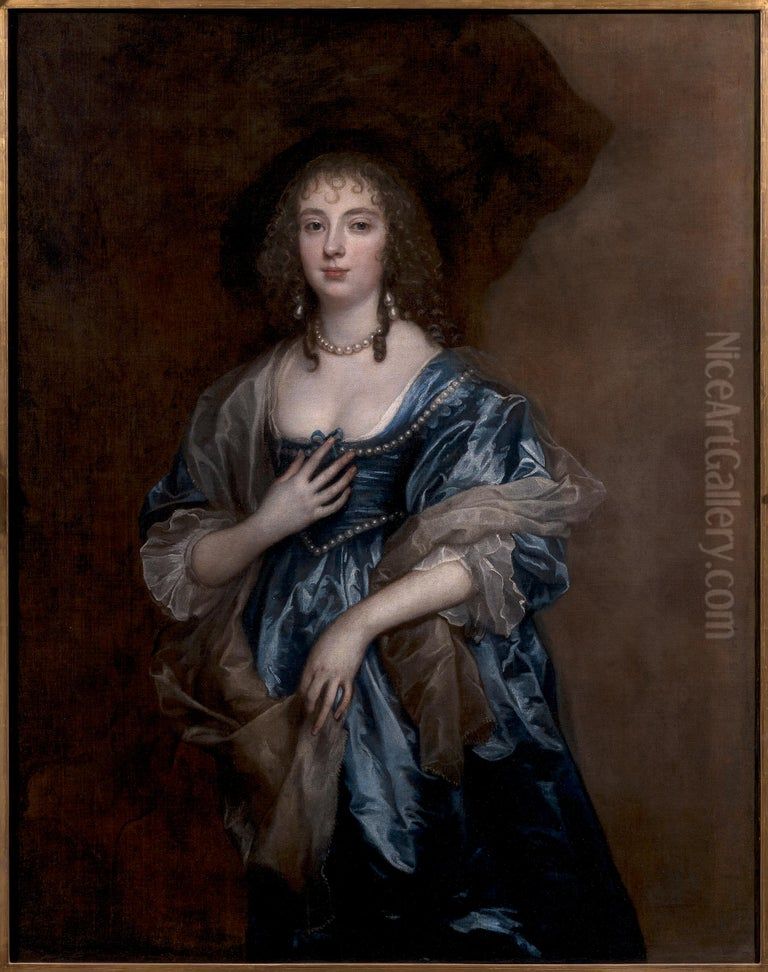 Portrait of Anne, Lady Russell, later Countess of Bedford (1615-1684) Oil Painting by Sir Anthony Van Dyck