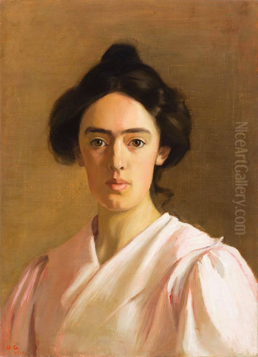 Self-Portrait Oil Painting by Olga Gummerus-Ehrstrom