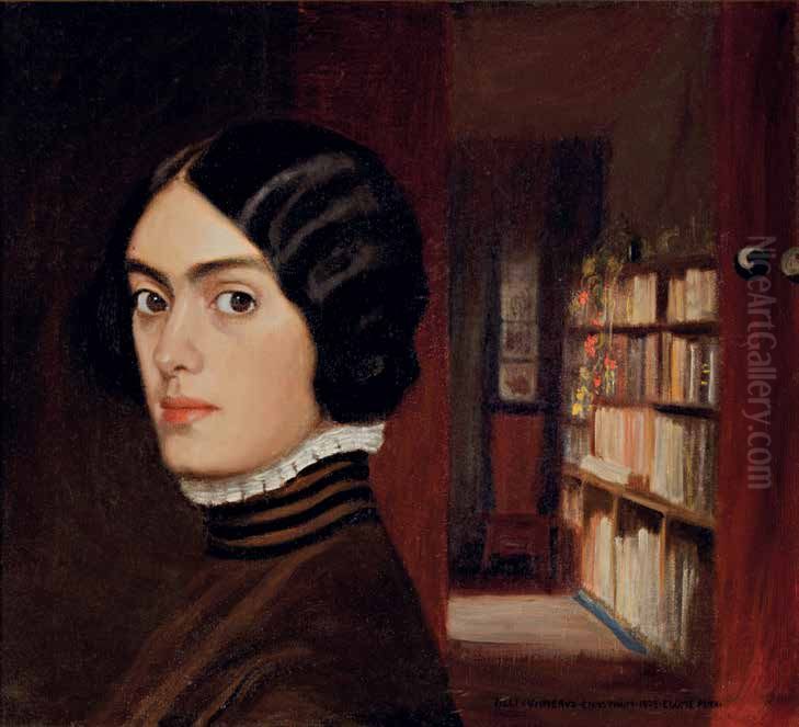 Self-Portrait Oil Painting by Olga Gummerus-Ehrstrom