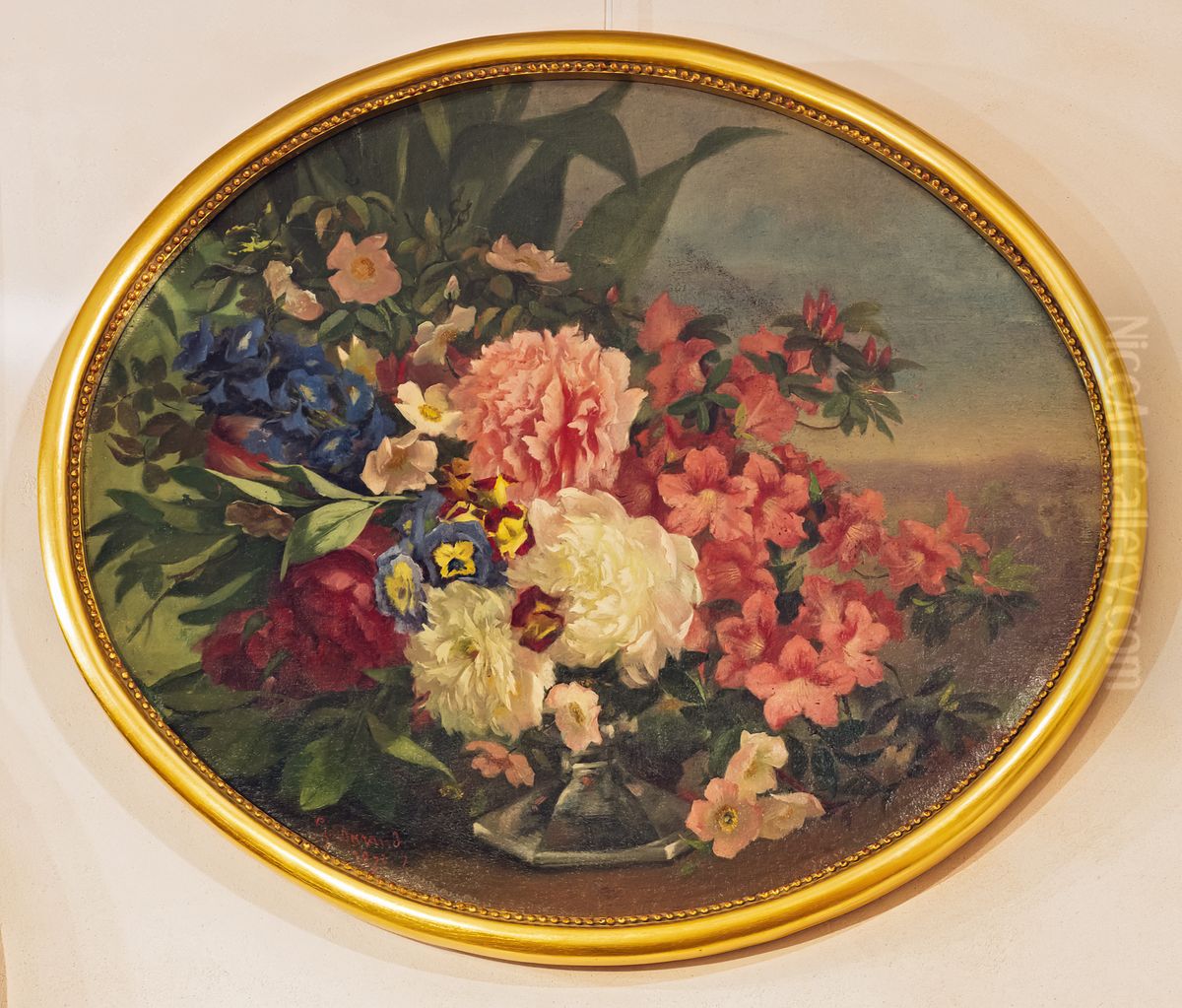 Floral composition Oil Painting by Gabriel Durand